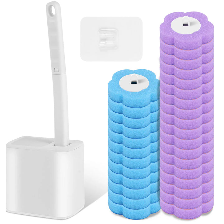 Disposable Toilet Brush Head Refills – replacement head close-up (view 3)