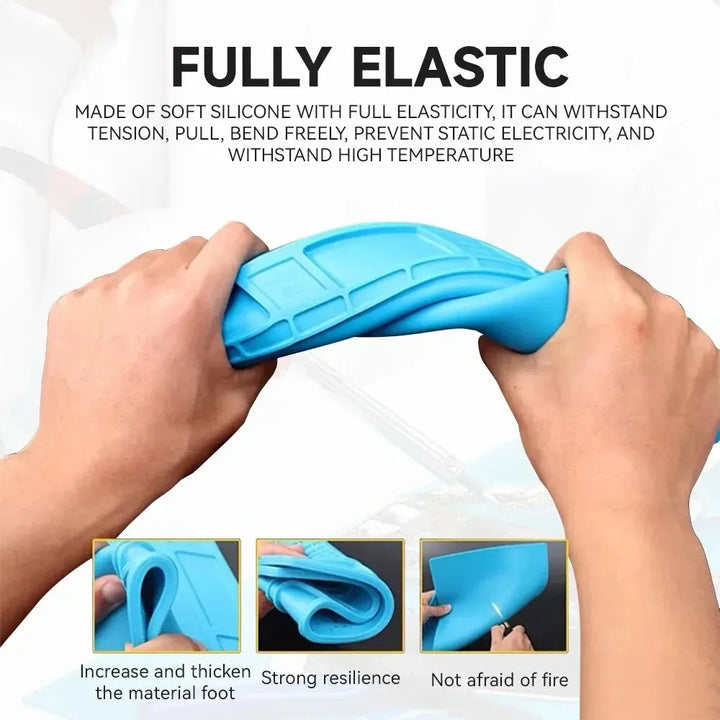 Heat-resistant silicone soldering mat with anti-static surface