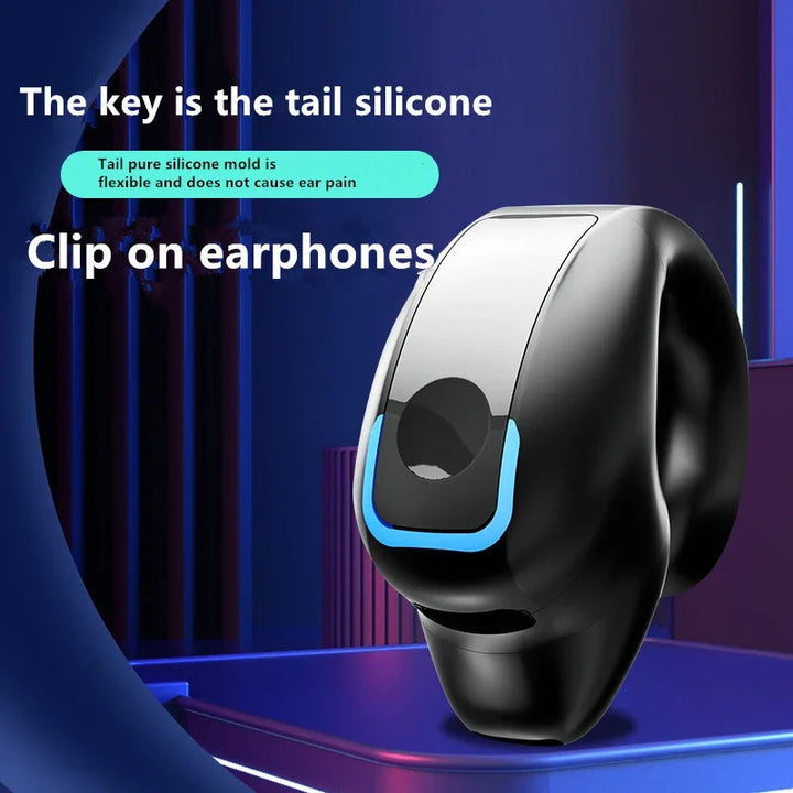 Bone conduction clip-on wireless Bluetooth earphone