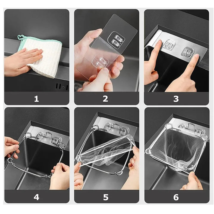 Fine Mesh Kitchen Sink Strainer – before and after use