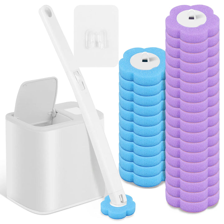 Disposable Toilet Brush Head Refills – long handle view (view 3)