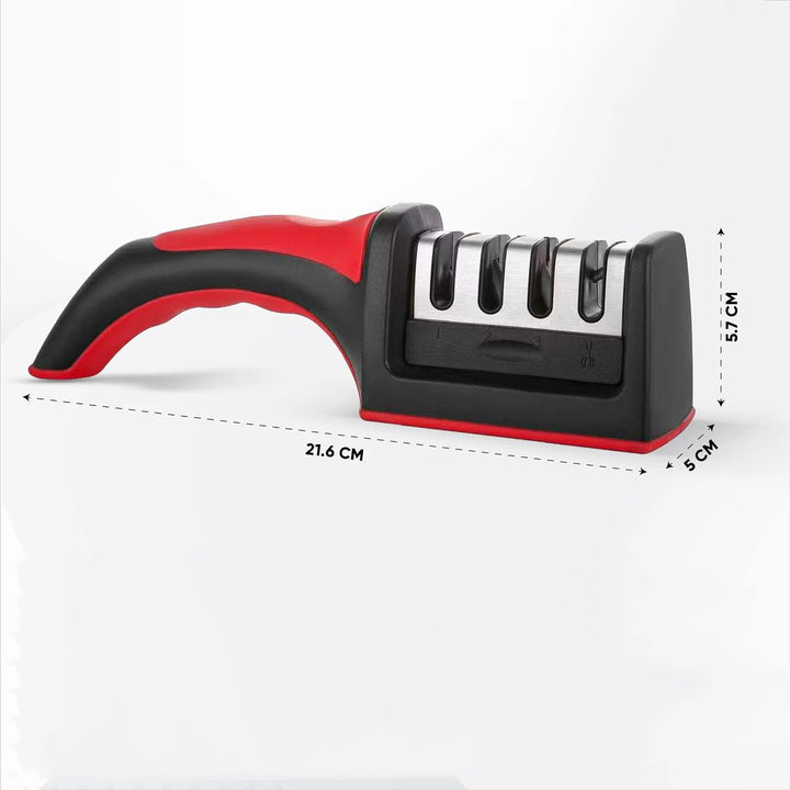 3-in-1 kitchen knife sharpener with ceramic stone