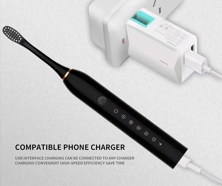 Rechargeable electric toothbrush with 6 cleaning modes